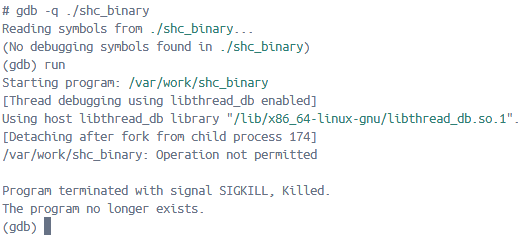 Debugger detection verification results 2